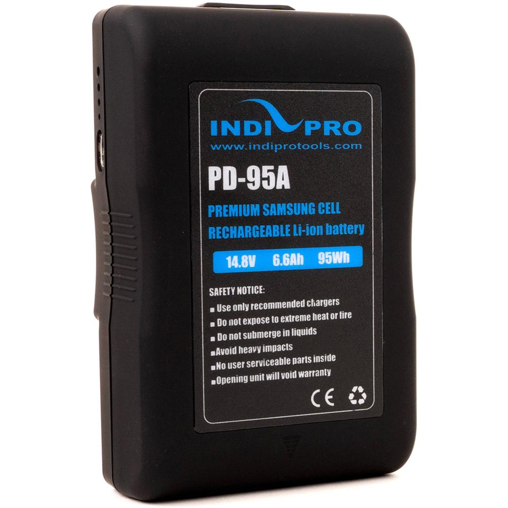 IndiPRO Tools Batería Li-ion Gold-Mount 95Wh 14.8V 6.6Ah con D-Tap y Medidor LED