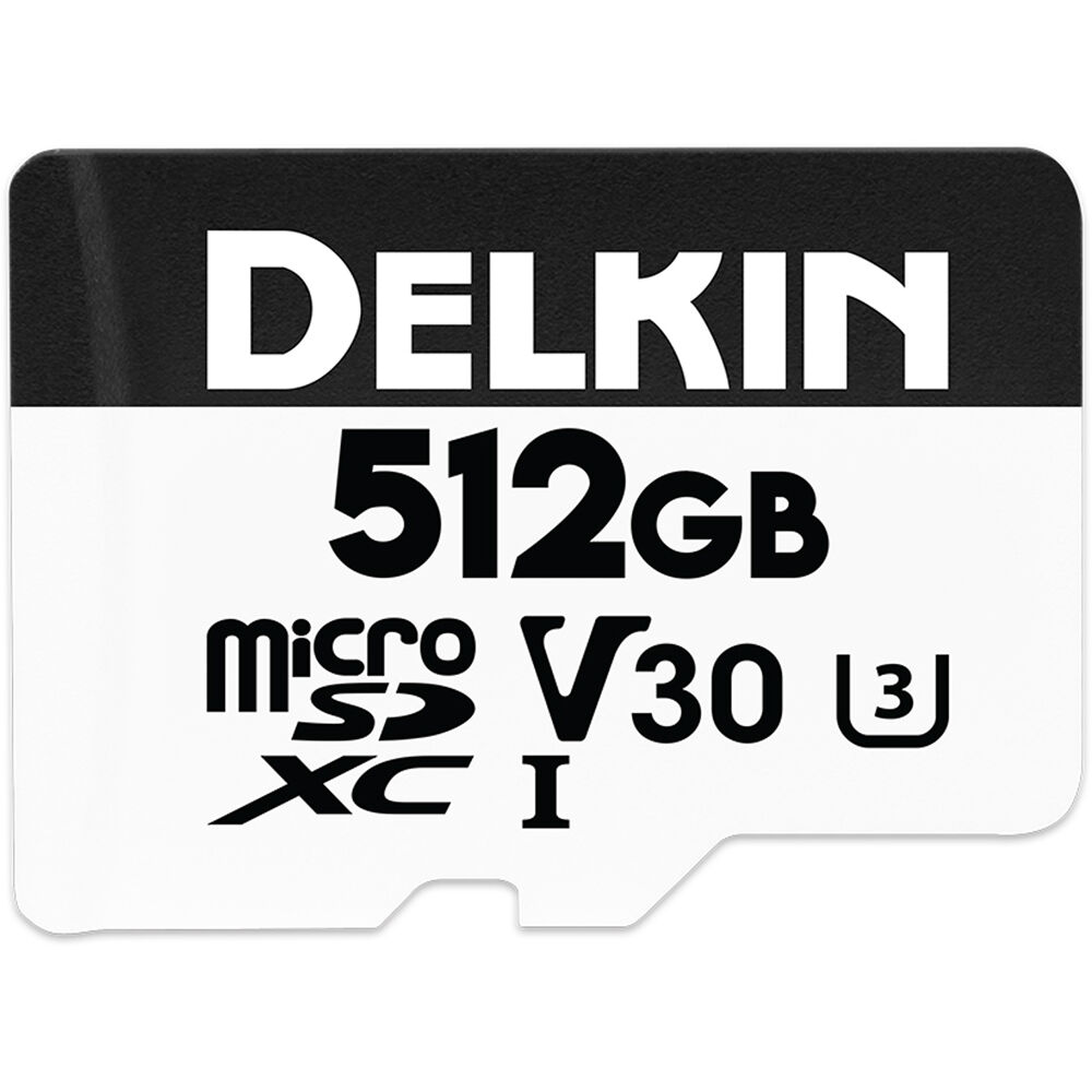 Delkin Devices microSDXC 512GB Drone UHS-I V30 A2 - 195 MB/s lectura, 160 MB/s escritura,
