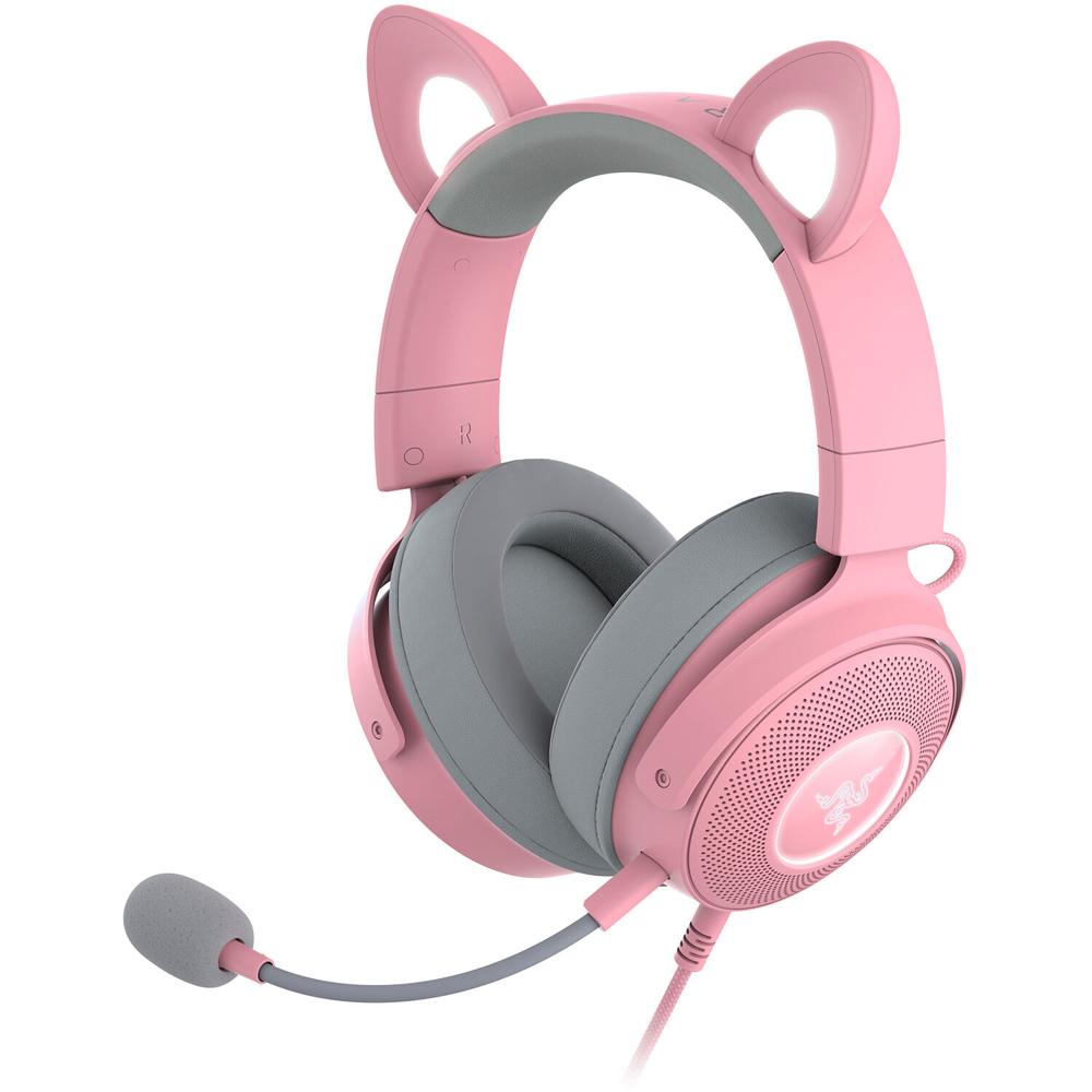 Razer Kraken Kitty V2 Pro Auriculares USB RGB (Quartz) - Drivers de 50mm, Micrófono Cardi