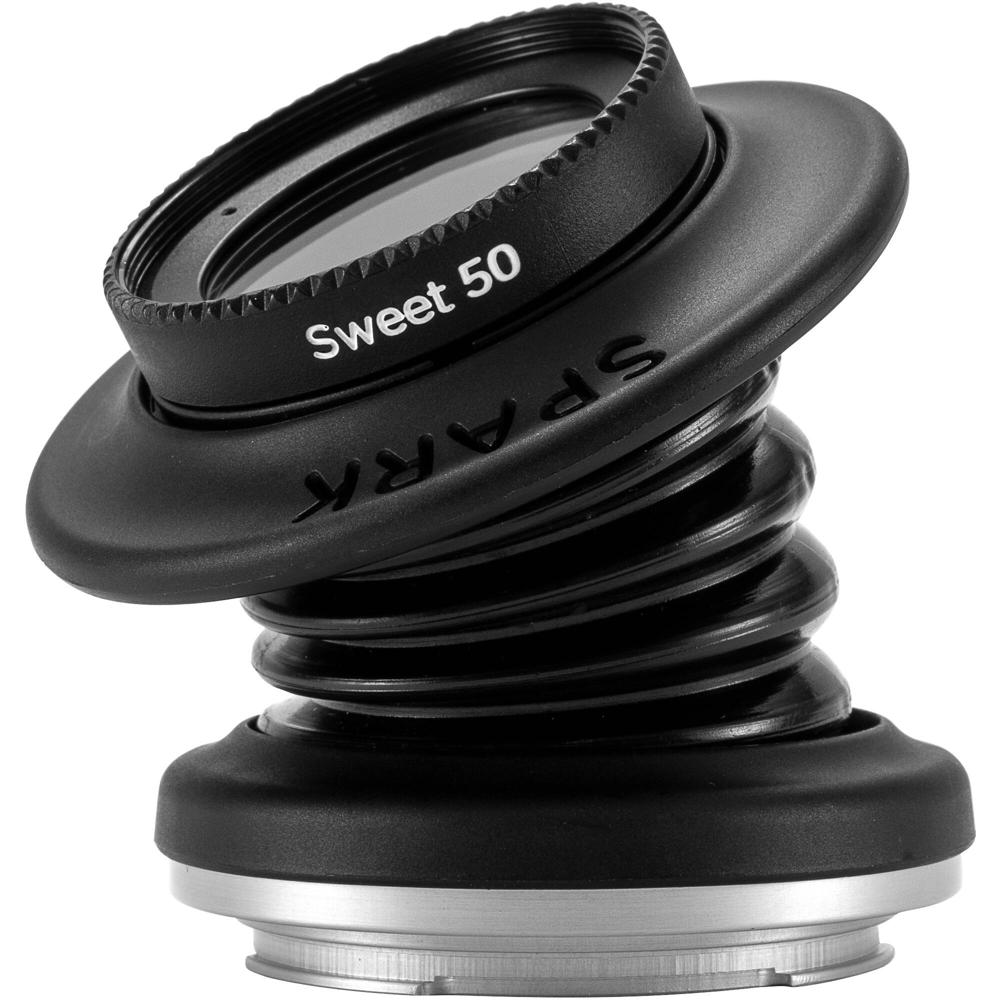Lensbaby Spark 2.0 con Óptica Sweet 50 para Nikon F - Lente Flexible con Diseño de Squee