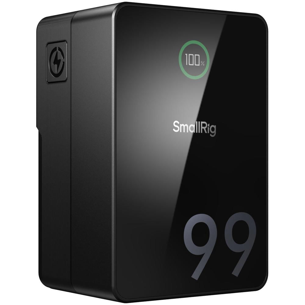 SmallRig VB99 Pro Mini Batería V-Mount 99Wh - Soporta 14A, Salida D-Tap 14.8V, USB-C y US