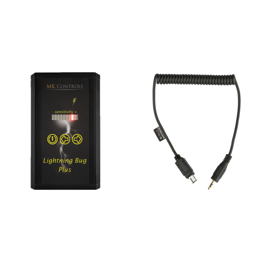 MK Controls Lightning Bug Plus Kit con Cable de Disparo Vello para Cámaras Nikon DC-2