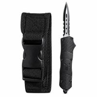 Cuchillo Automático Táctico De Acero Con Funda Clip De Bolsillo Para Camping Outdoor Y Uso Diario