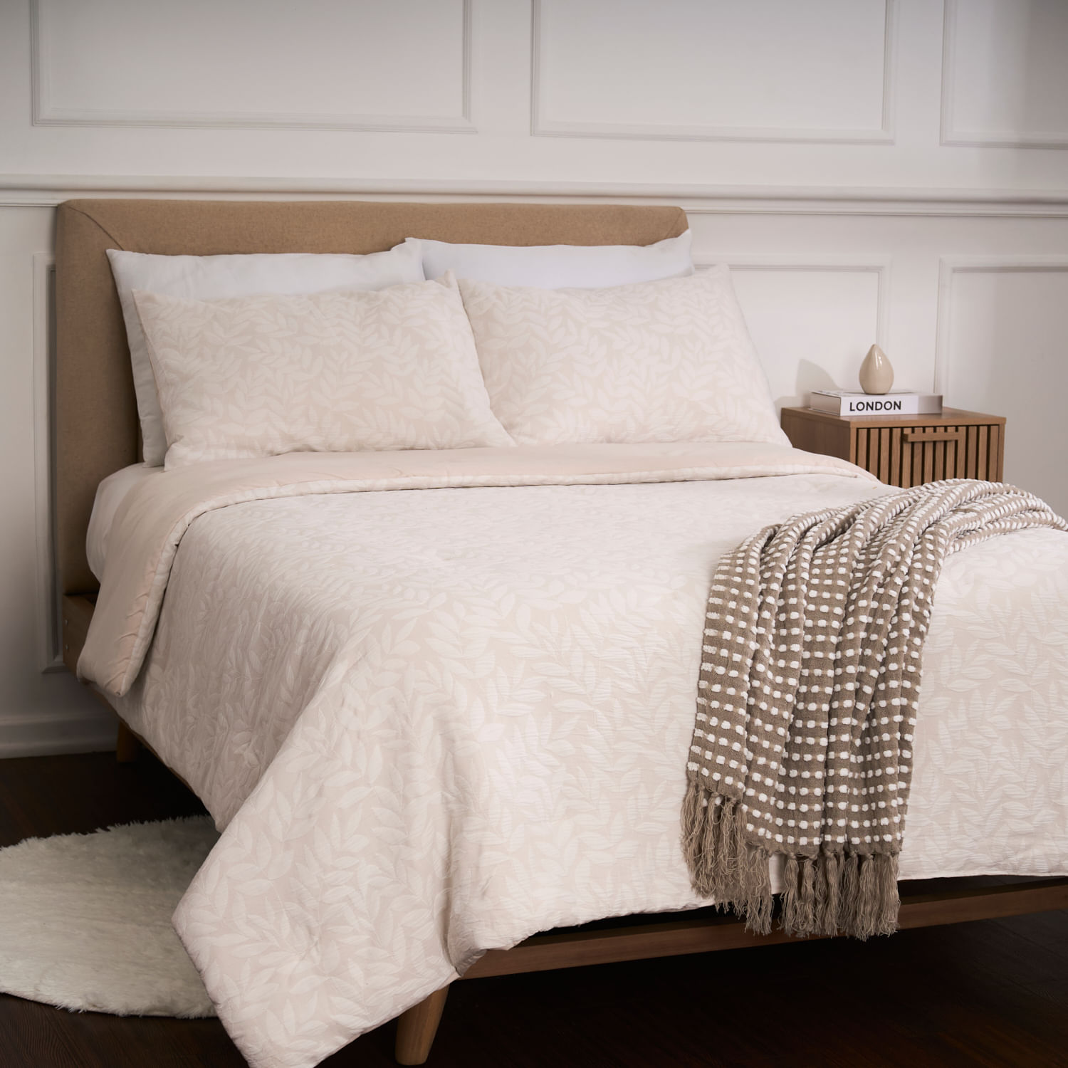 Edredon OI26 Jacquard Hojas