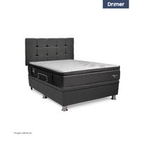 Dormitorio Praktibox Cromopedic Queen Cuadros Gris Oscuro