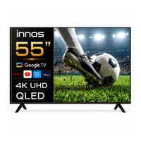 Televisor Smart TV Innos 55 pulgadas 4K UHD QLED Google TV - 2GB RAM 64GB ROM