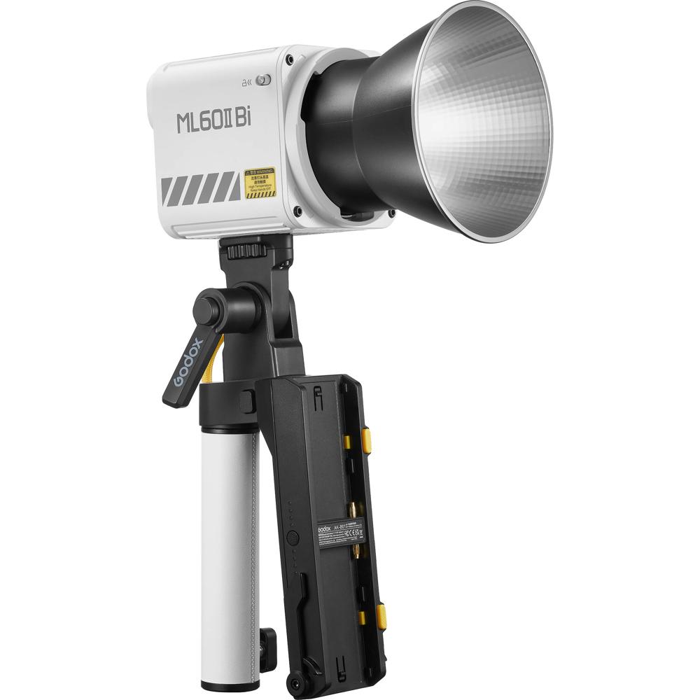 Godox ML60IIBi Monolight LED Bi-Color 70W con AK-B01 Battery Handgrip, 2800-6500K, CRI 96,