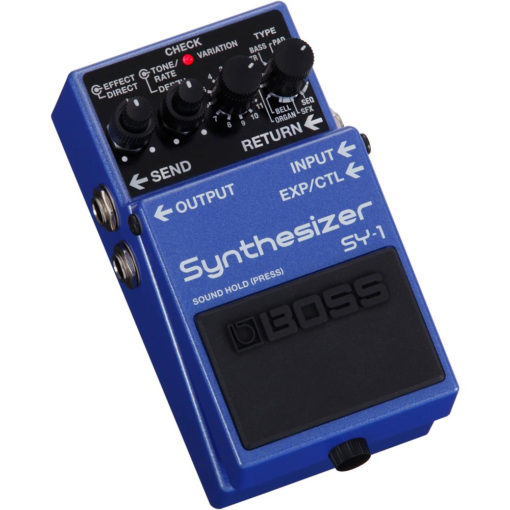 BOSS Pedal Sintetizador SY-1 - 121 Tonos Sintéticos, Controles de Tono y Profundidad, Byp