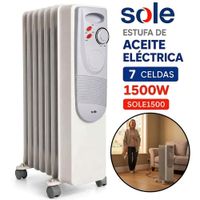 Estufa de Aceite Sole Eléctrica 7 celdas 1500W SOLE1500