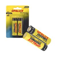 Baterias Recargables Sin Pin/Boton 18650 3000mAh c/u Blister x2 und Marca Opalux Icr18650-30Ft(B2)