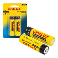 Baterias Recargables Con Pin/Boton 18650 2000mAh c/u Blister x2 und Marca Opalux Icr18650-20Hc(B2)