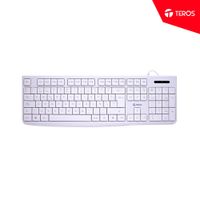 TECLADO TEROS estándar TE 4069S multimedia USB 2 0 español color blanco