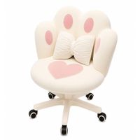Silla De Tocador Kawai Escritorio Giratoria Huellita Acolchada Premium 190417