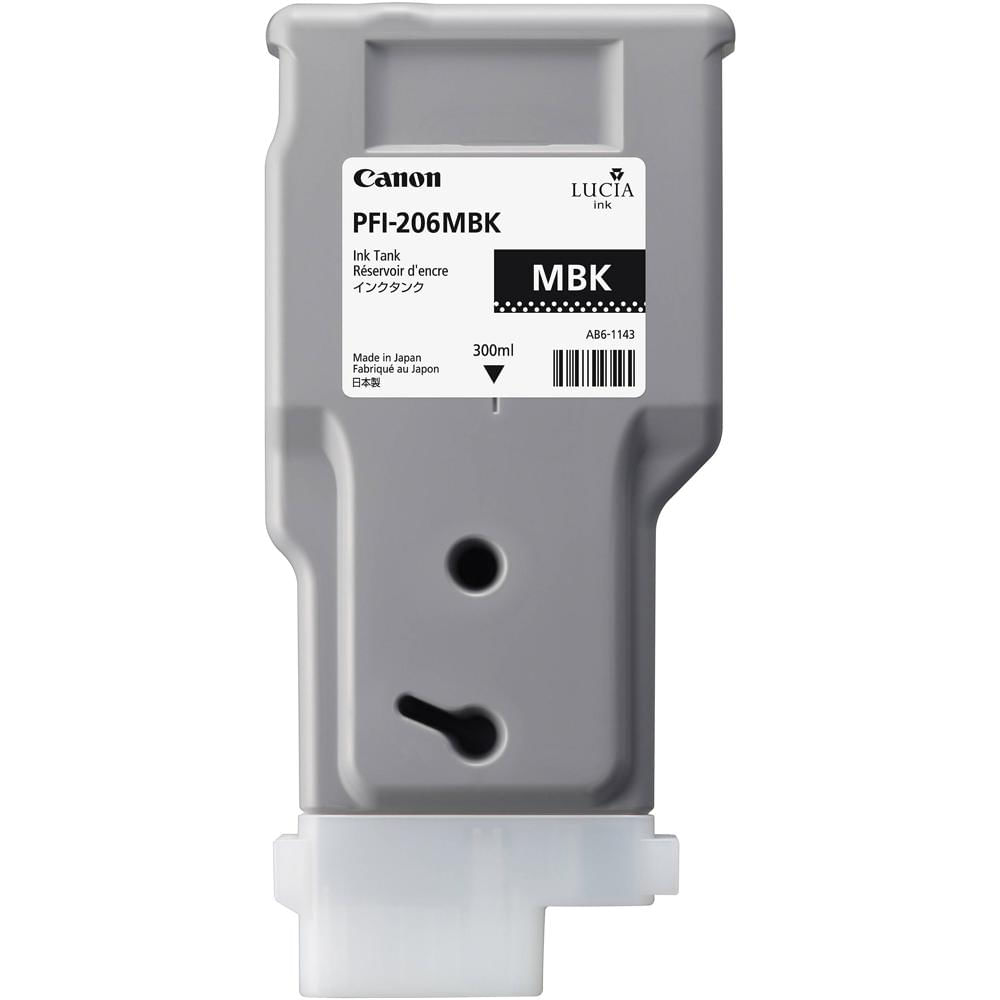 Canon PFI-206 Cartucho de Tinta Negra Mate 300 ml para Impresoras imagePROGRAF iPF6400, iP