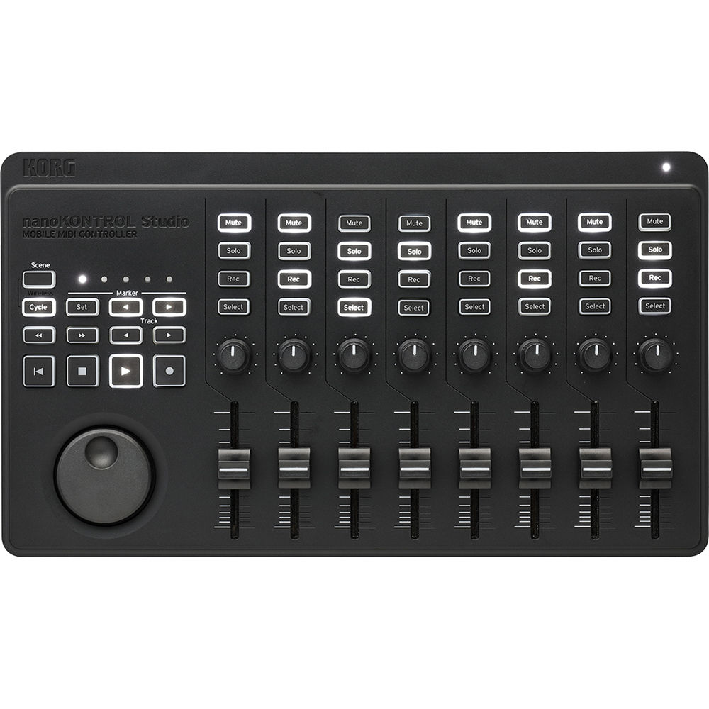 Korg nanoKONTROL Studio Controlador MIDI Móvil con 8 Faders, Conectividad USB y Bluetooth