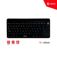 TECLADO INALAMBRICO TEROS TE-4064N 2.4 GHz bluetooth 3.0 5.2 80 teclas negro