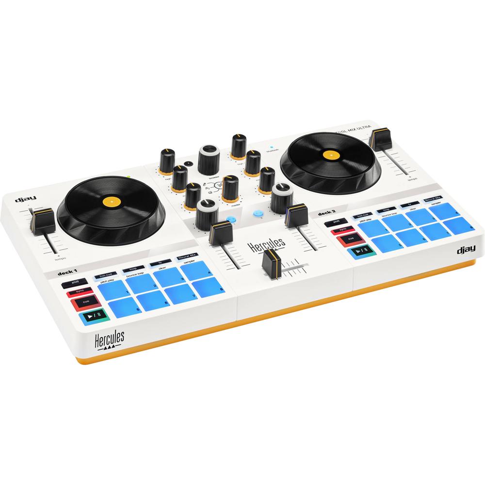 Hercules DJControl Mix Ultra Controlador DJ Portátil con Batería Recargable y Cubierta P