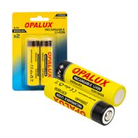 Baterias Recargables Con Pin/Boton 18650 3000mAh c/u Blister x2 und Marca Opalux Icr18650-30Hc(B2)