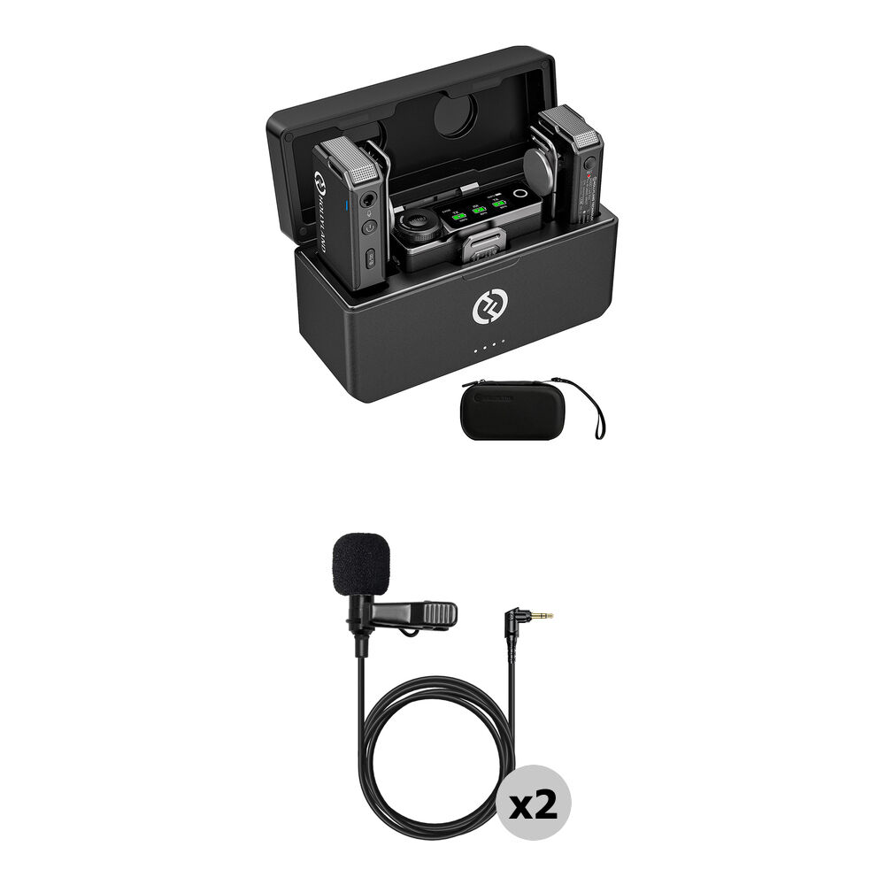 Hollyland LARK MAX Duo Sistema de Micrófono Inalámbrico para 2 Personas con Micrófono L