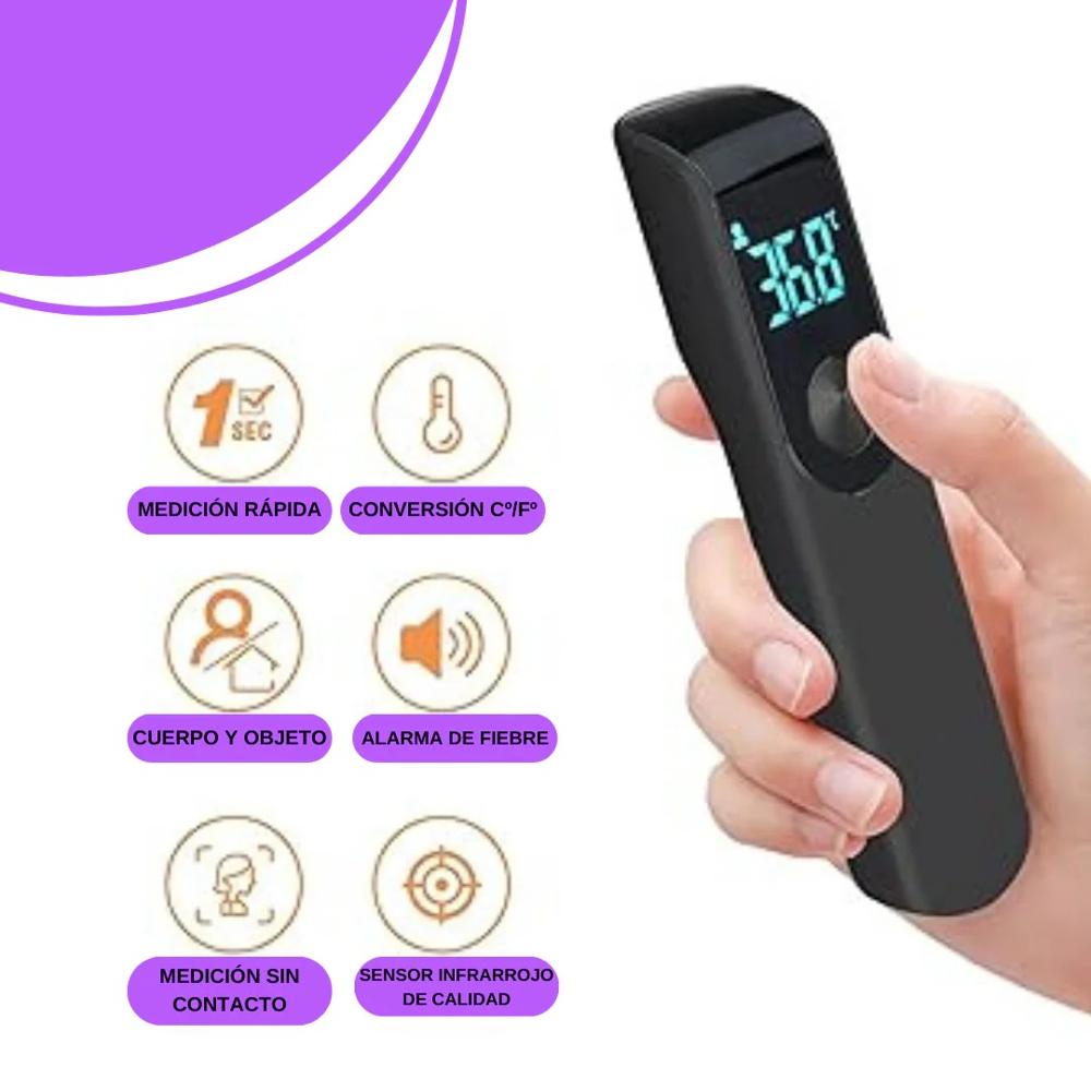 Termómetro Digital Médico Sin Contacto Compacto A Pilas AAA