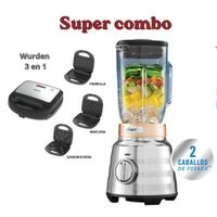 Licuadora Oster 6 aspas BLSTPBRG-053 - Sandwichera Wurden 3 en 1 Placas Intercambiables WSM-BRATEN31