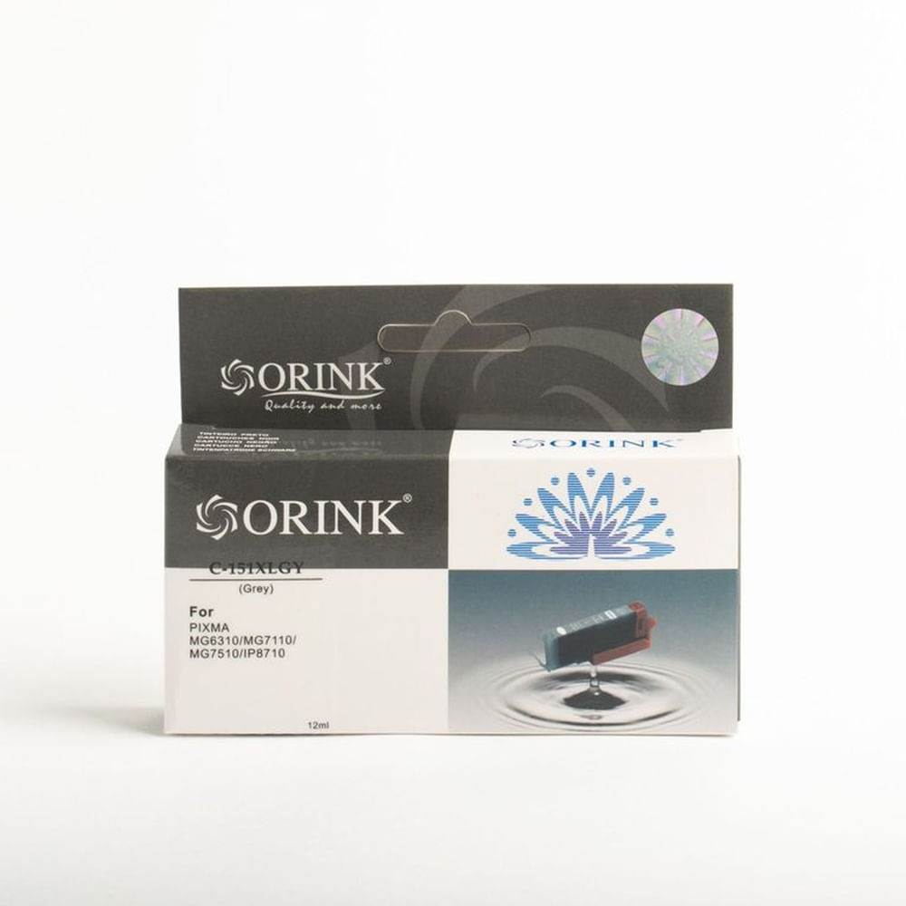 Cartucho de tinta Compatible Orink C 151 XL Gris Grey  12 ml para Canon