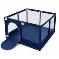 Corral Jaula Infantil 126x126 cm Iron PP Moderna Amplia Seguridad Juegos Bebes Hogar AJ351907