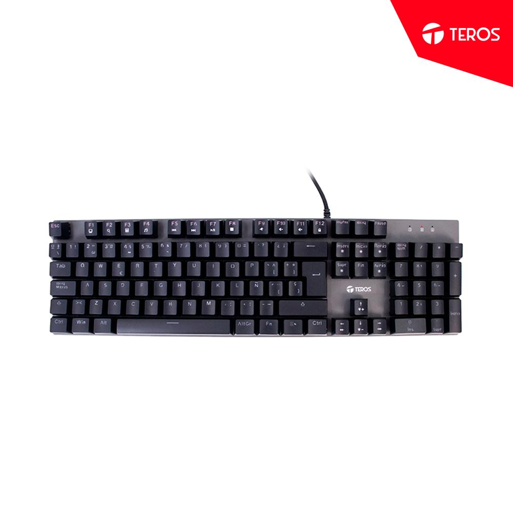 TECLADO GAMER TEROS TE 4074G RGB USB 2 negro