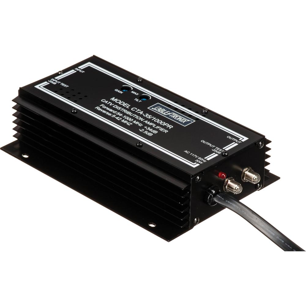 CableTronix Amplificador de Distribución CATV CTA-35/1000PR 35 dB, 54-1,000 MHz, Control