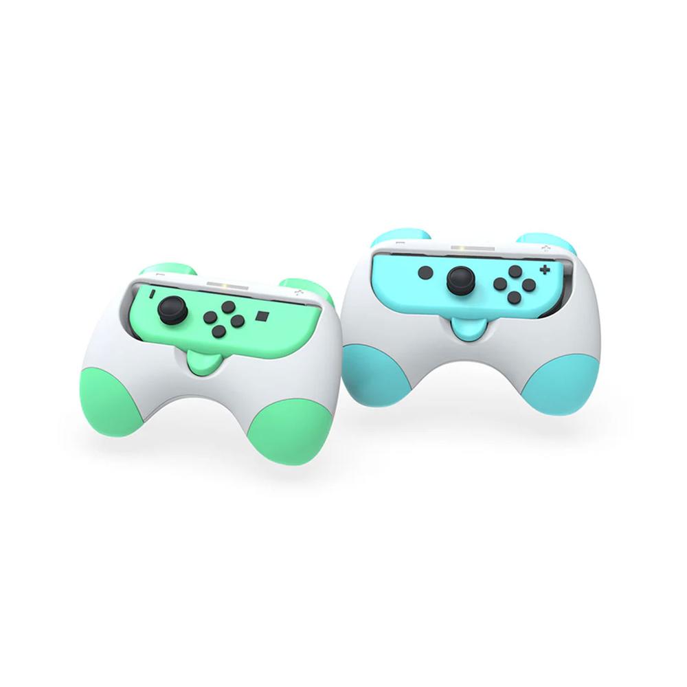 Grip para Joy-Con Dobe Nintendo Switch OLED Color Verde/Azul TNS-2130
