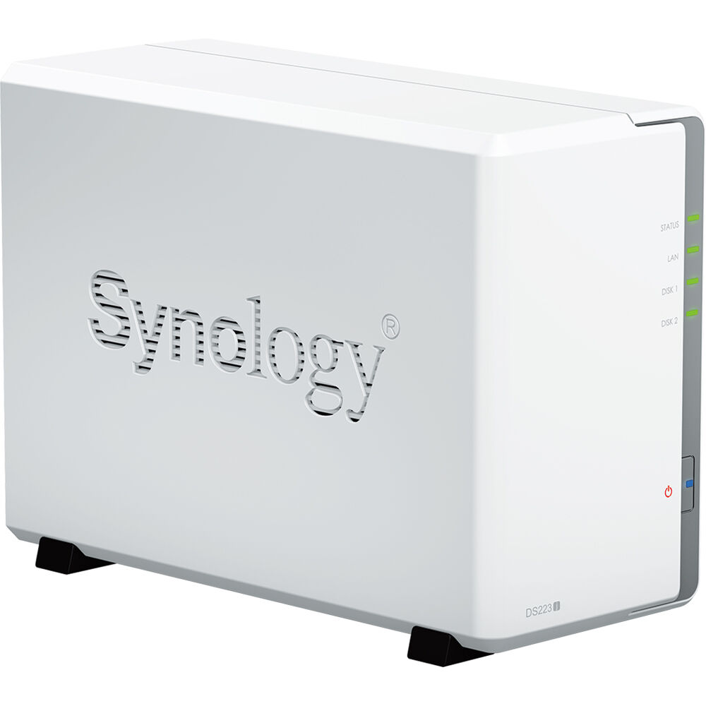 Synology DiskStation DS223j NAS 2-Bay con Soporte RAID 0/1, 1.7 GHz Quad-Core, 1GB RAM, 2