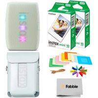 IMPRESORA FUJIFILM INSTAX MINI LINK 3 + PELÍCULA MINI 20HJ + FUNDA SET 5PZS | VERDE SALVIA