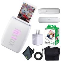 IMPRESORA FUJIFILM INSTAX MINI LINK 3 + PELÍCULA MINI 20HJ + BOLSO + USB SET 5PZS | BLANCO ARCILLA