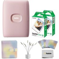 IMPRESORA FUJIFILM INSTAX MINI LINK 2 + PELÍCULA MINI 20HJ + ÁLBUM SET 5PZS | ROSA SUAVE
