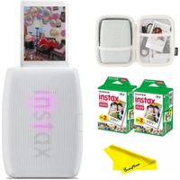 IMPRESORA FUJIFILM INSTAX MINI LINK 3 + PELÍCULA MINI 40HJ + ESTUCHE SET 3PZS | BLANCO ARCILLA