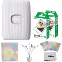 IMPRESORA FUJIFILM INSTAX MINI LINK 2 + PELÍCULA MINI 20HJ + ÁLBUM SET 5PZS | BLANCO ARCILLA