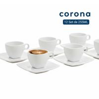 Juego Tazas 24 Pzs 255ml Actualite Corona Blanco