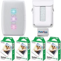 IMPRESORA FUJIFILM INSTAX MINI LINK 3 + PELÍCULA MINI 40HJ + FUNDA SET 3PZS | BLANCO ARCILLA