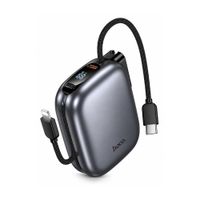 Hoco Mini Power Bank Con Cable Cable USB-C. 10000 mAh. Q49. PD20W. Gris Metal