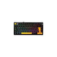 Teclado Gamer Aula F75 RGB Cableado Inglés Pink Switch Negro/Amarillo