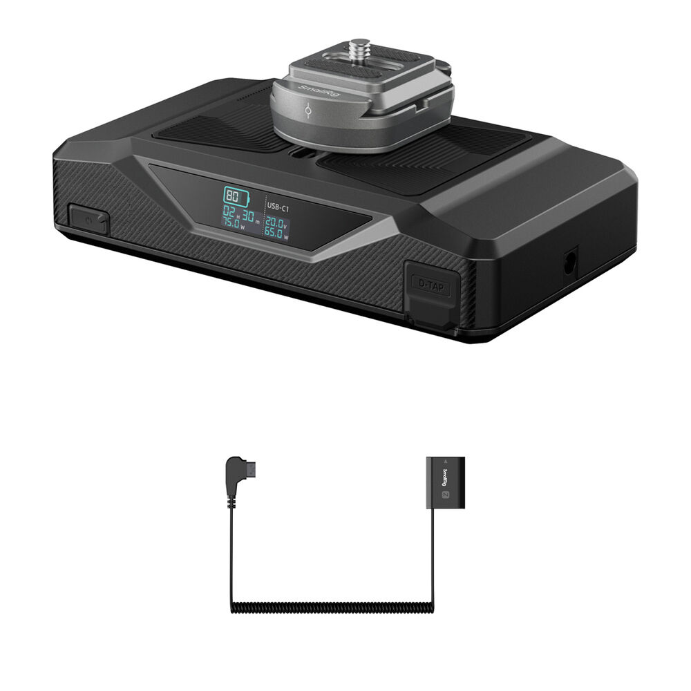 SmallRig CB75 Kit de Batería Base para Cámara + Batería Dummy NP-FZ100 - 20,000mAh, Car