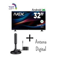 Televisor NEX 32 Pulgadas HD Smart TV Android 14 TVLED32S - Antena Digital