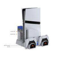 Base Multifuncional Dobe con Refrigeración y Carga para PS5 PS5 Slim y PS5 Pro TP5-3532D-White