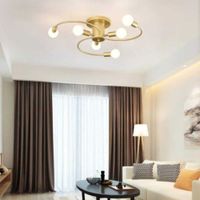 Lámpara Colgante Brescia Dorado 6 Luces Focos