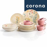 Vajilla Corona Arabella 20 Piezas Diseño Floral