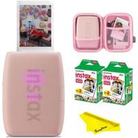 IMPRESORA FUJIFILM INSTAX MINI LINK 3 + PELÍCULA MINI 40HJ + ESTUCHE SET 3PZS | ROSA