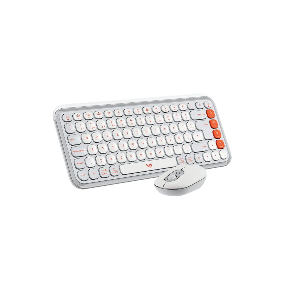 Teclado Logitech y Mouse Pop Icon Bluetooth Wireless White