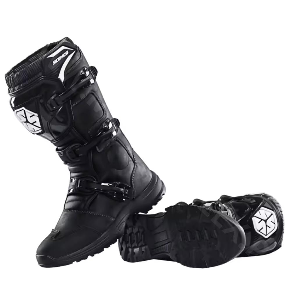 BOTAS DE MOTOCICLETA IMPERMEABLE SCOYCO MT086WP NEGRO TALLA 