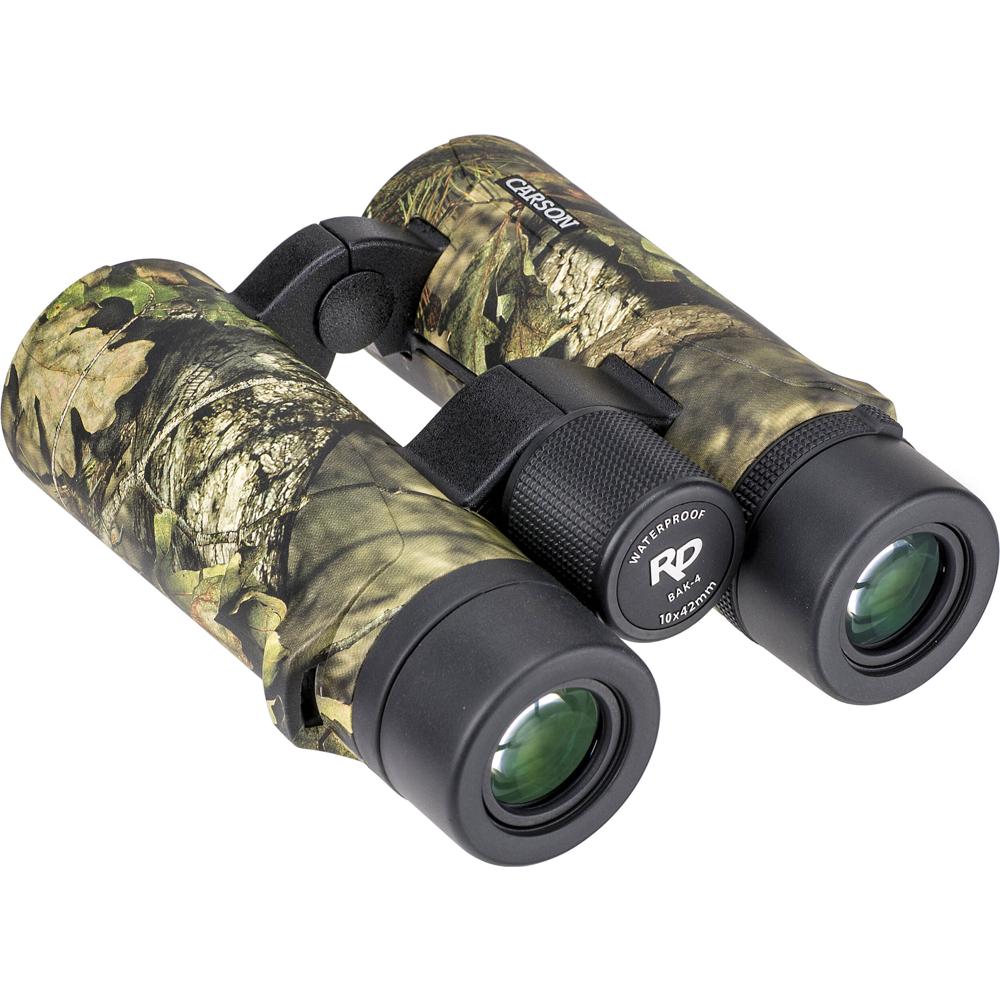 Carson Prismáticos 10x42 RD Mossy Oak Camo - BAK4, Antirreflejo, Impermeables
