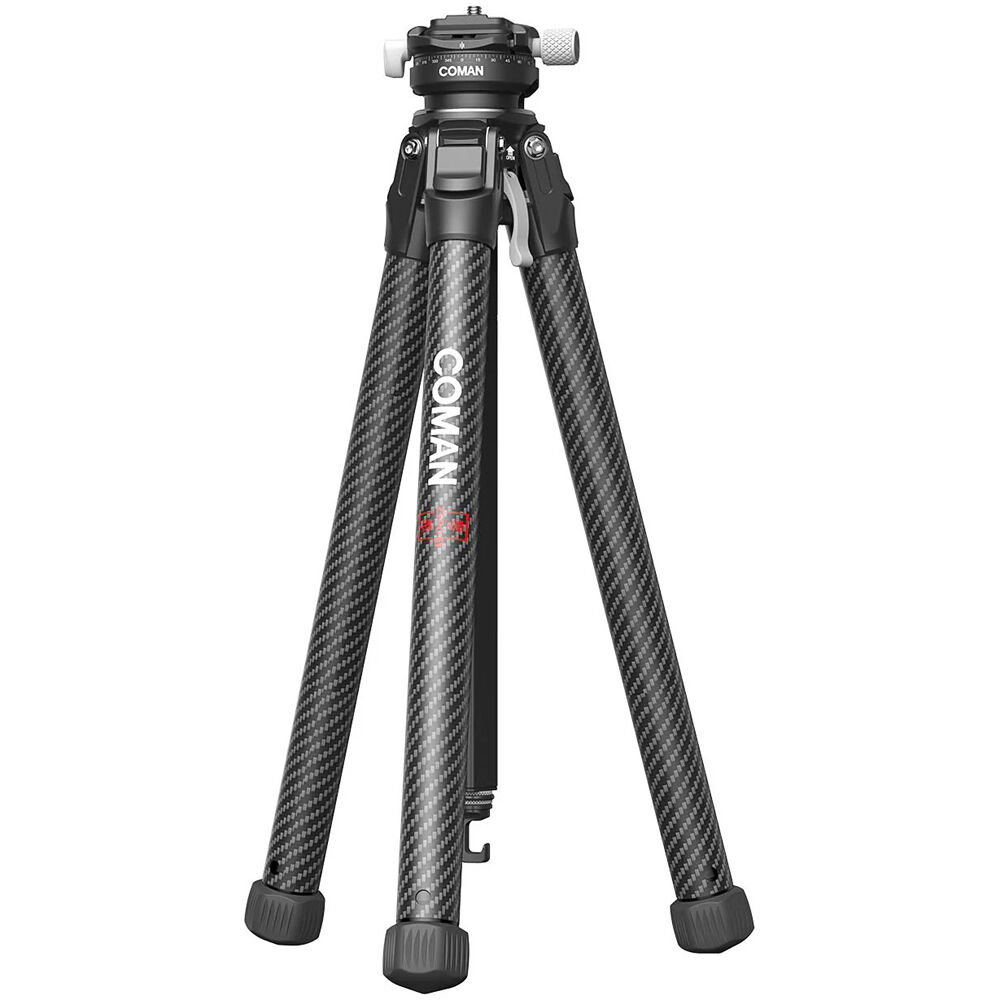 Coman Trípode de Carbono Zero X con Cabezal de Bola - Capacidad de Carga 39.7 lb, Altura